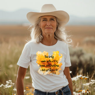 抽象芸術バックグラウンドでの自分の体についてのジョーク Tシャツ