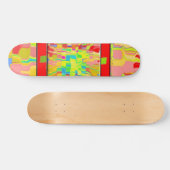 抽象芸術バックグラウンドスケートボード スケートボード (横)