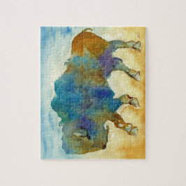 抽象芸術バッファローパズル ジグソーパズル