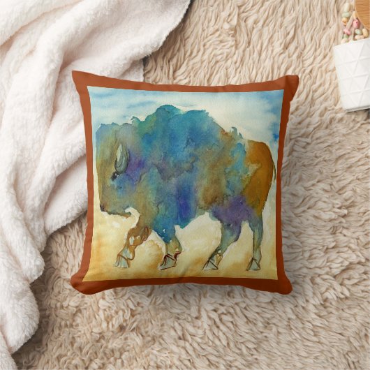 抽象芸術バッファロー枕 クッション (ブランケット)