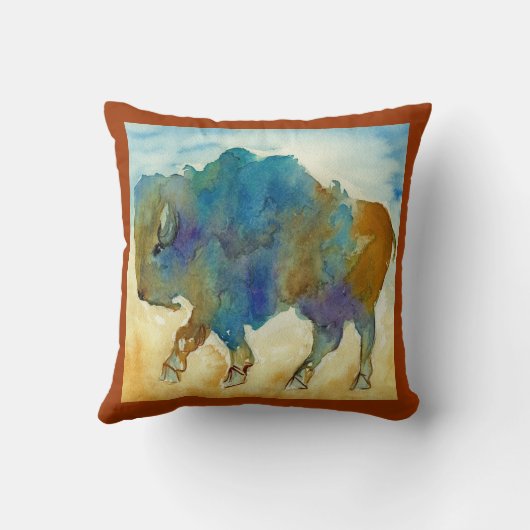 抽象芸術バッファロー枕 クッション (裏面)