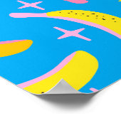 抽象芸術バナナパターン ポスター (角)