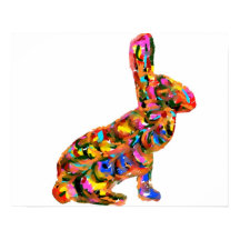 抽象芸術バニーポスター