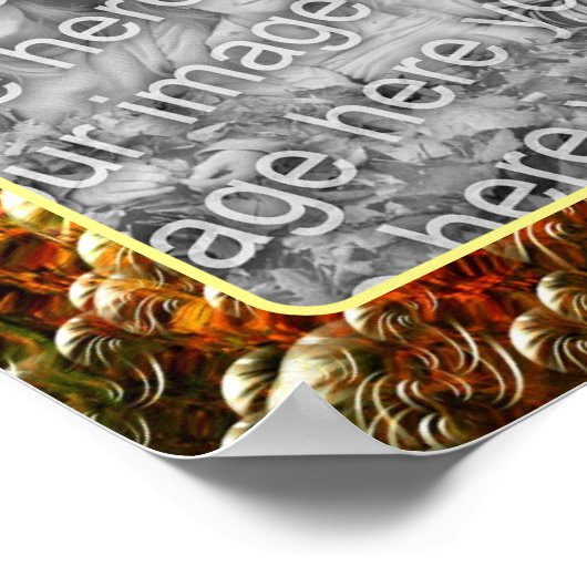 抽象芸術バブルのフレーム独自の写真を作成 ポスター (角)