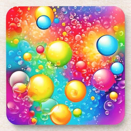 抽象芸術バブルアート コースター (正面)