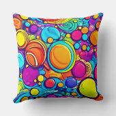 抽象芸術バブル鮮やかアートワーク クッション (裏面)