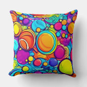 抽象芸術バブル鮮やかアートワーク クッション (正面)