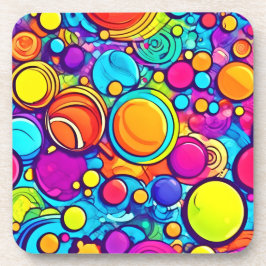 抽象芸術バブル鮮やかアートワーク コースター