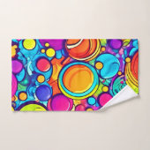 抽象芸術バブル鮮やかアートワーク バスタオルセット (ハンドタオル)