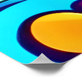 抽象芸術バブル鮮やかアートワーク ポスター (角)