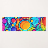 抽象芸術バブル鮮やかアートワーク ヨガマット (正面(横))