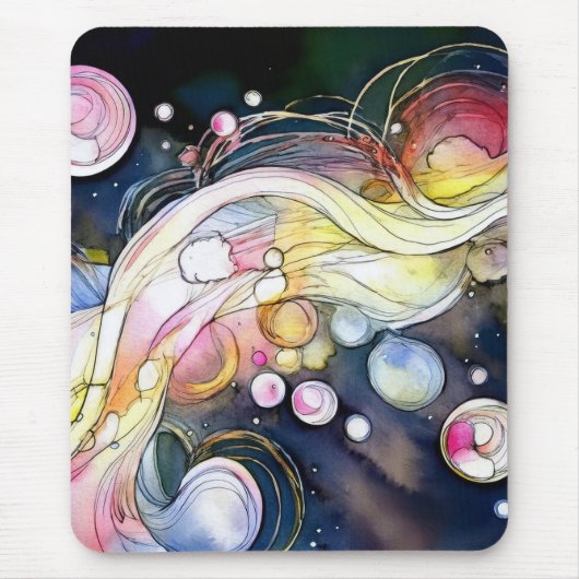 抽象芸術バブル マウスパッド (正面)