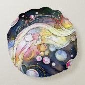抽象芸術バブル ラウンドクッション (裏面)