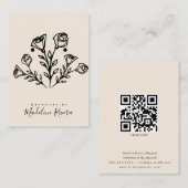 抽象芸術バラアーティザンイヤリングディスプレイカード コーリングカード (正面/裏面)