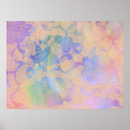 抽象芸術バラインパステルカラー ポスター (正面)