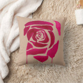 抽象芸術バラオリジナル水彩画フローラ クッション (ブランケット)