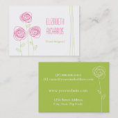 抽象芸術バラチャビー名刺 名刺 (正面/裏面)