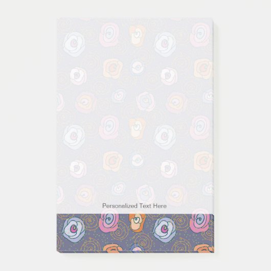 抽象芸術バラ場パターン ポストイット (正面)