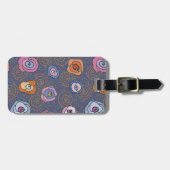 抽象芸術バラ場パターン ラゲッジタグ (正面横)