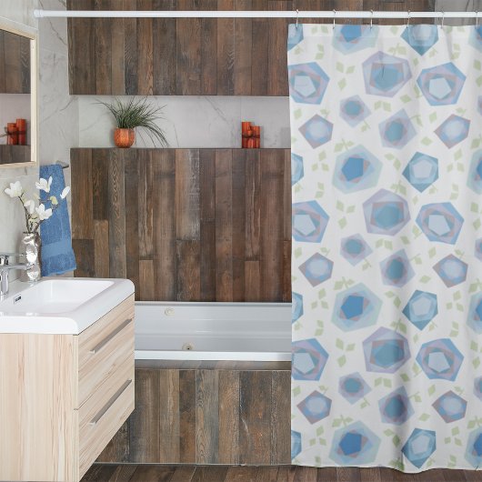 抽象芸術バラ模様シャワーカーテン シャワーカーテン