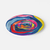 抽象芸術バラ水彩ポップ・アートの術 ペーパープレート (アングル)