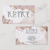 *~*抽象芸術バラ絵を描金ゴールドストローク霊気 名刺 (正面/裏面)