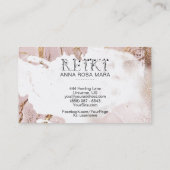 *~*抽象芸術バラ絵を描金ゴールドストローク霊気 名刺 (裏面)