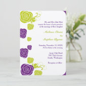 抽象芸術バラ縁ど招待状 招待状 (スタンド正面)