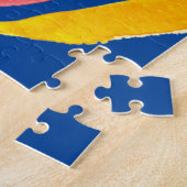 抽象芸術バラ花ポップ・アートの術 ジグソーパズル (側面)