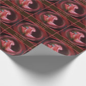 抽象芸術バラ花ヴィンテージ パーソナライズされた ラッピングペーパー (角)