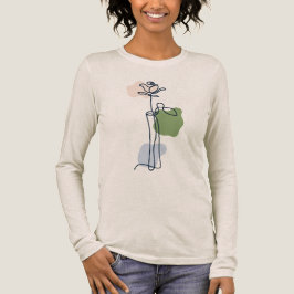 抽象芸術バラ花 トライブレンドTシャツ