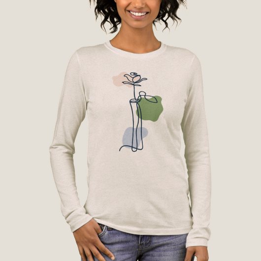 抽象芸術バラ花 トライブレンドＴシャツ (正面)