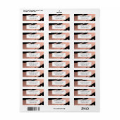 抽象芸術バラ金ゴールドの黒のブラシストローク ラベル (フルシート)