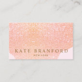 抽象芸術バラ金ゴールドグリッターバラ金ゴールド美しいサロン 名刺 (正面)