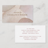 抽象芸術バラ金ゴールドグリッター水彩スキンケア 名刺 (正面/裏面)