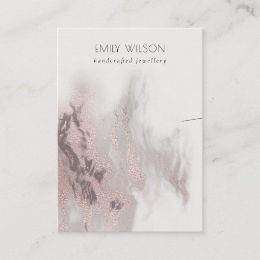 抽象芸術バラ金ゴールドゲートネックレスバンドディスプレイ 名刺 (正面)