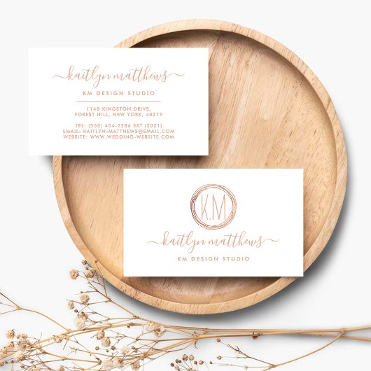 抽象芸術バラ金ゴールドサークルMonongram名刺 名刺