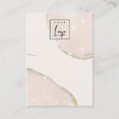 抽象芸術バラ金ゴールドネックレスバンドのロゴ表示 名刺 (正面)