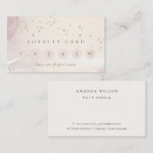 抽象芸術バラ金ゴールドパープルグリッター6パンチロイヤリティ 名刺 (正面/裏面)