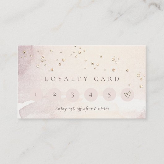 抽象芸術バラ金ゴールドパープルグリッター6パンチロイヤリティ 名刺 (正面)