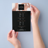 抽象芸術バラ金ゴールドブラシストロークの白 チラシ (ハンドル)