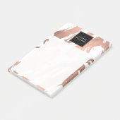 抽象芸術バラ金ゴールドブラシストロークの白 ポストイット (アングル)