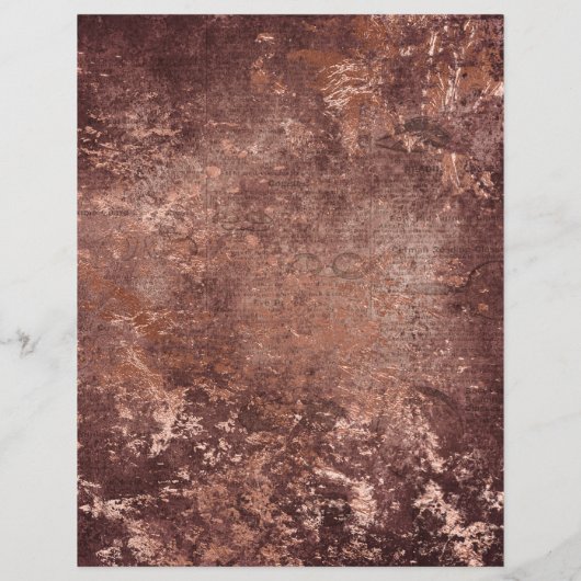 抽象芸術バラ金ゴールド質感スクラップブック紙シート (裏面)