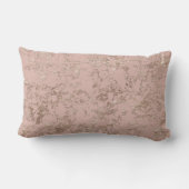 抽象芸術バラ金ゴールド ランバークッション (裏面)