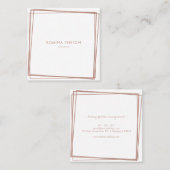 抽象芸術バラ金箔フレームモダンプロフェッショナル スクエア名刺 (正面/裏面)