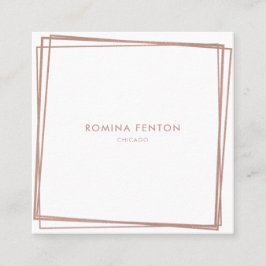 抽象芸術バラ金箔フレームモダンプロフェッショナル スクエア名刺