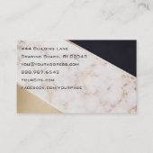 *~*抽象芸術バラ金箔幾何ブロック 名刺 (裏面)