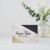 *~*抽象芸術バラ金箔幾何色ブロック 名刺 (スタンド正面)