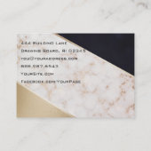 *~*抽象芸術バラ金箔幾何色ブロック 名刺 (裏面)