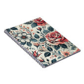 抽象芸術バラ開花デザイン。パターン化 ノートブック (右側)
